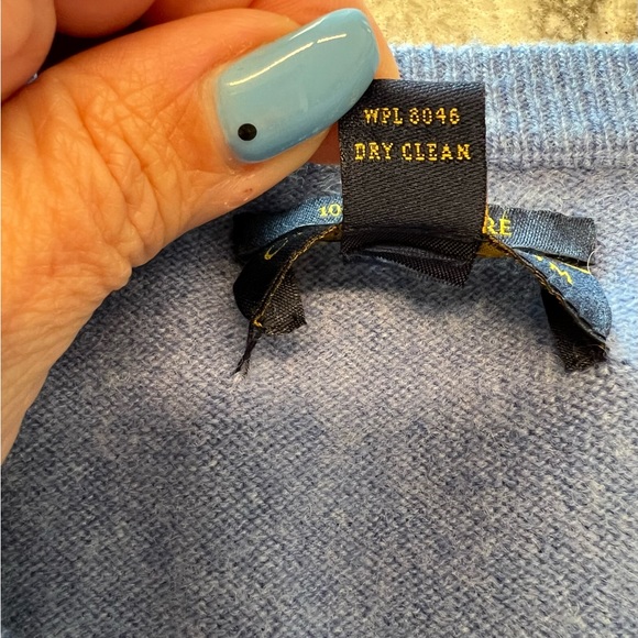 Club Room 100% Cashmere Men’s V-Neck Sweater - XXL Navy Heather Blue Tone - Picture 7 of 9